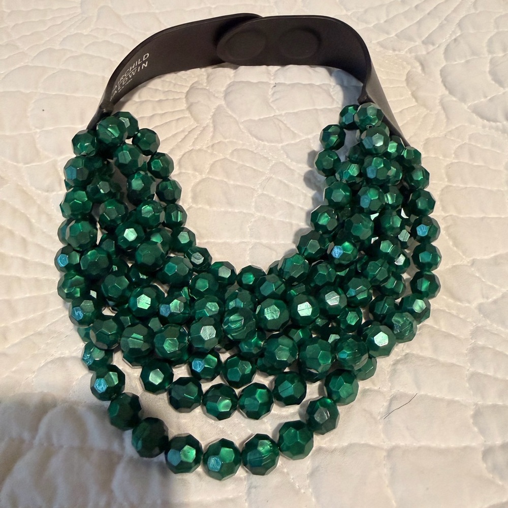 Fairchild Baldwin Green Beaded Necklace